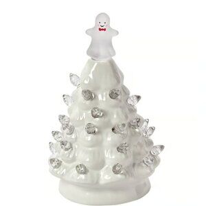 Mr. Halloween 5" Ghost Nostalgic Tree-White LED Ceramic BRAND-NEW w/ALL tags👻